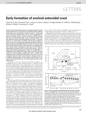Early Formation of Evolved Asteroidal Crust