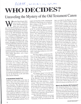 Unraveling the Mystery of the Old Testament Canon