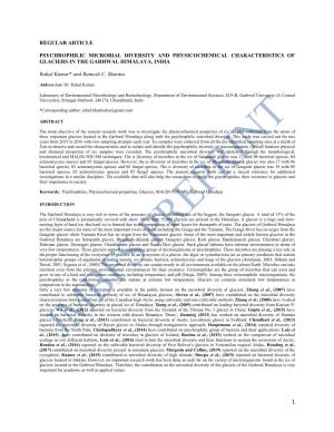 Regular Article Psychrophilic Microbial