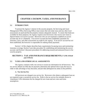Chapter 3: Escrow, Taxes, and Insurance