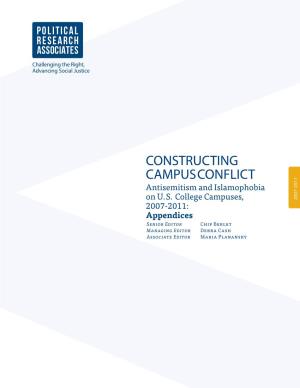 Constructing Campus Conflict, Appendices