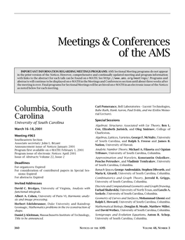 Meetings & Conferences of the AMS, Volume 48, Number 3