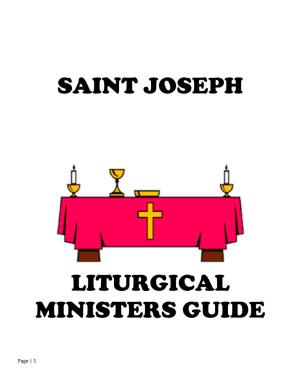 Saint Joseph Liturgical Ministers Guide