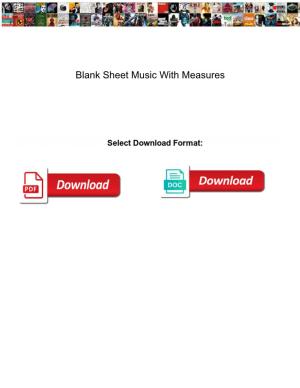 Blank Sheet Music with Measures