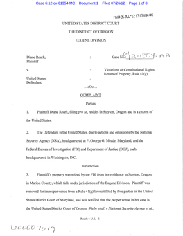 Case 6:12-Cv-01354-MC Document 1 Filed 07/26/12 Page 1 of 8