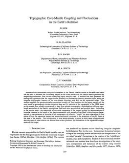 Topographic Core-Mantle Coupling and Fluctuations in the Earth's Rotation