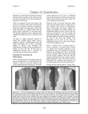 Chapter 15: Endodontics