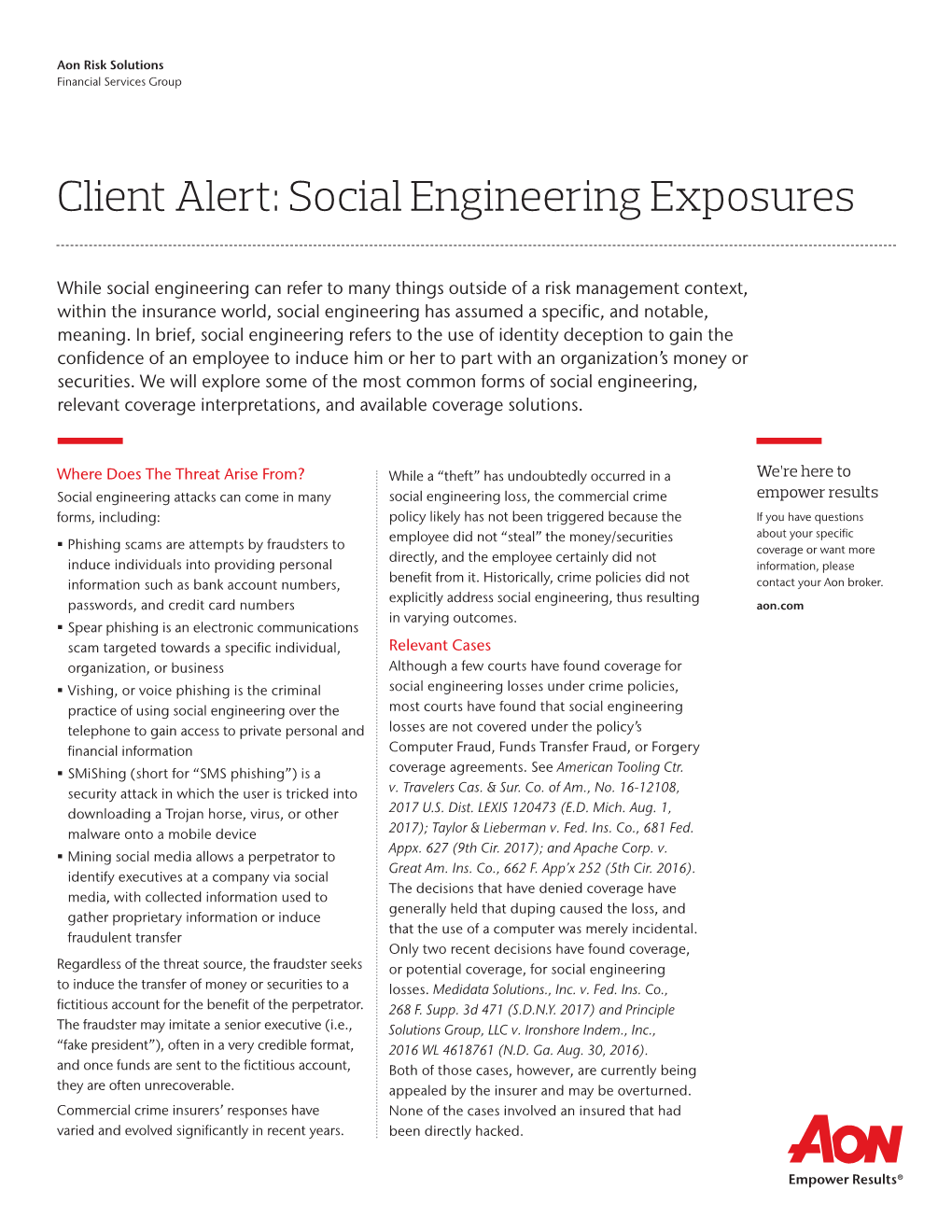 Social Engineering Exposures