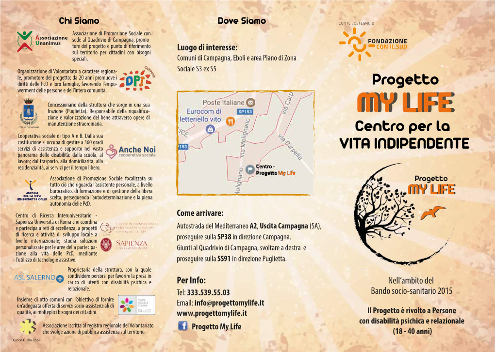 Brochure Progetto My Life