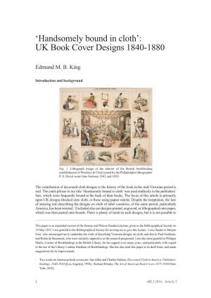 UK Book Cover Designs 1840-1880