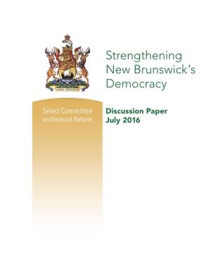 Strengthening New Brunswick's Democracy