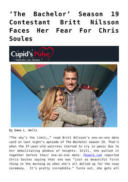 'The Bachelor' Chris Soules Says That
