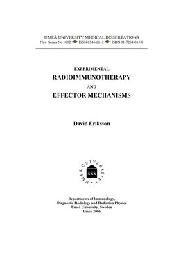 Radioimmunotherapy Effector Mechanisms