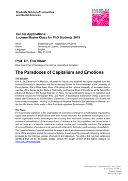 The Paradoxes of Capitalism and Emotions