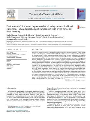 Enrichment of Diterpenes in Green Coffee Oil Using Supercritical ﬂuid