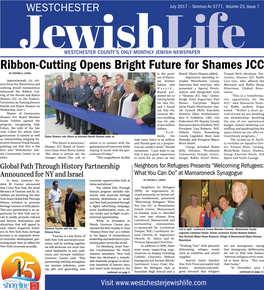 Ribbon-Cutting Opens Bright Future for Shames JCC by STEPHEN E