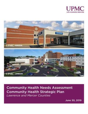 Community Health Needs Assessment Community Health Strategic Plan Lawrence and Mercer Counties
