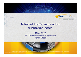 Internet Traffic Expansion Submarine Cable