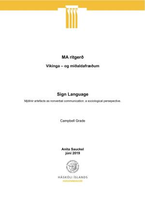 MA Ritgerð Sign Language