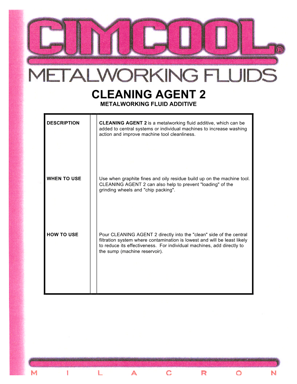 Cleaning Agent 2 Metalworking Fluid Additive