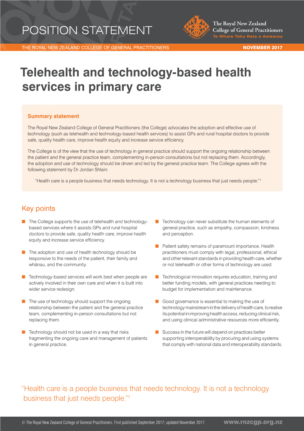 Telehealth and Technology-Based Health Services in Primary Care