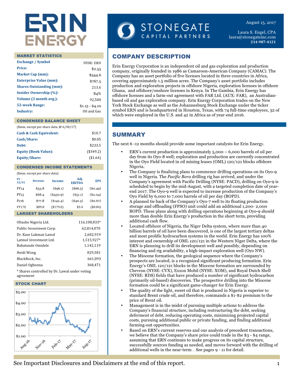 See Important Disclosures and Disclaimers at the End of This Report