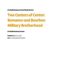 Romanov and Bourbon Military Brotherhood