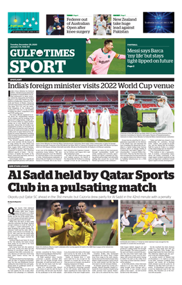 Al Sadd Held by Qatar Sports Club in a Pulsating Match