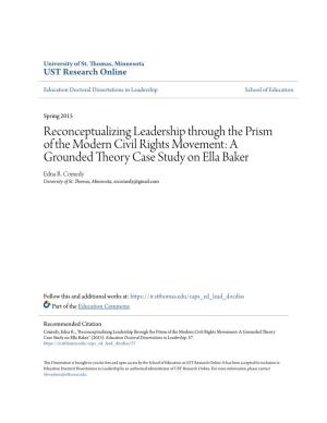 Reconceptualizing Leadership Through the Prism of the Modern Civil Rights Movement: a Grounded Theory Case Study on Ella Baker Edna R