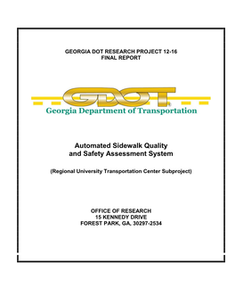 Automated Sidewalk Quality and Safety Assessment System