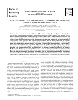 Autogenic Erosional Surfaces in Fluvio-Deltaic Stratigraphy from Floods, Avulsions, and Backwater Hydrodynamics