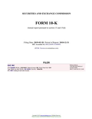 QVC INC Form 10-K Annual Report Filed 2019-02-28
