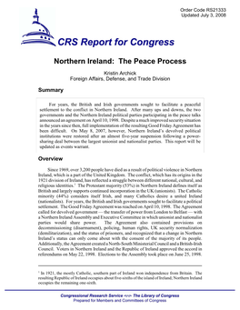 Northern Ireland: the Peace Process