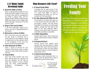 Feeding Your Family Family