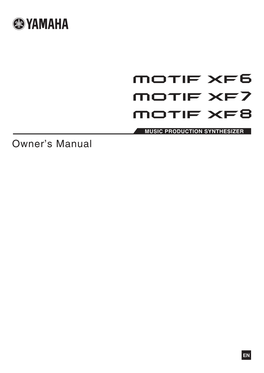 MOTIF XF Owner's Manual