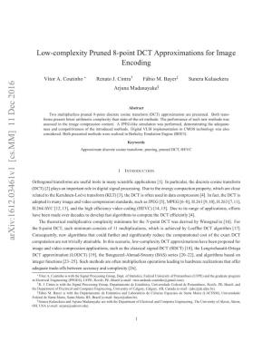 Low-Complexity Pruned 8-Point DCT Approximations for Image Encoding