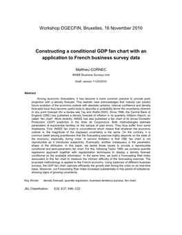 Constructing a Conditional GDP Fan Chart with an Application to French Business Survey Data