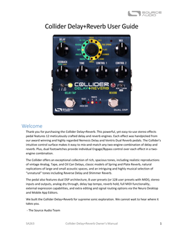 Collider Delay+Reverb User Guide