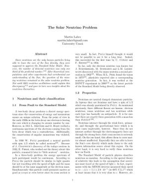 The Solar Neutrino Problem