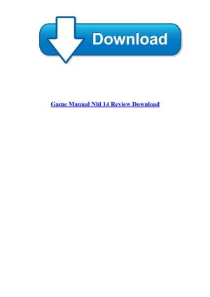 [Cloud-PDF] Game Manual Nhl 14 Review