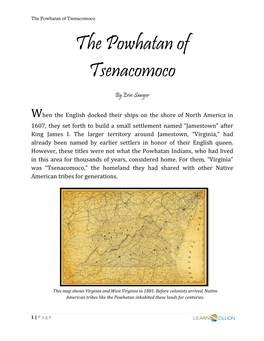 The Powhatan of Tsenacomoco