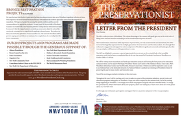 PRESERVATIONIST Fall 2019 | Published by the Woodlawn Conservancy Mausoleum