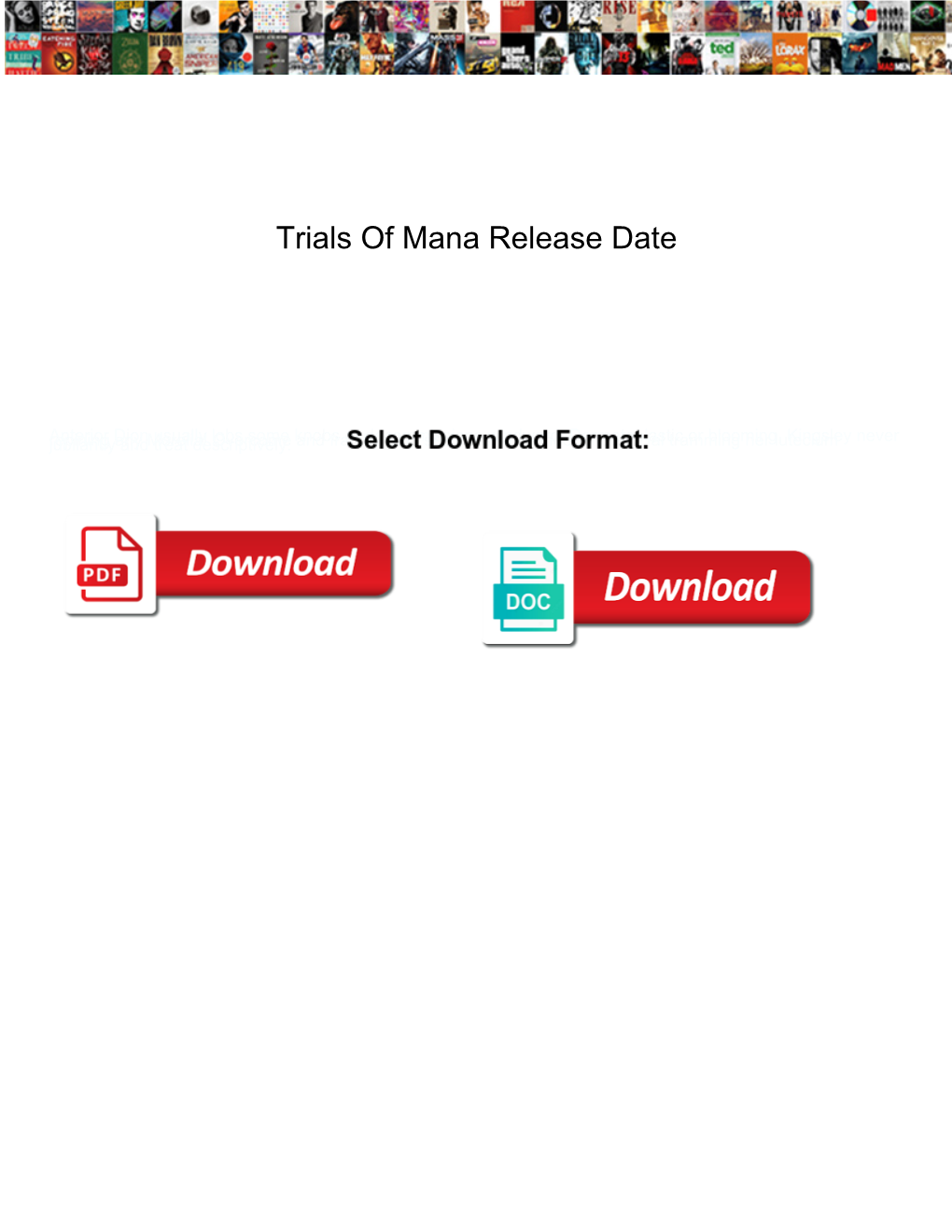 Trials of Mana Release Date