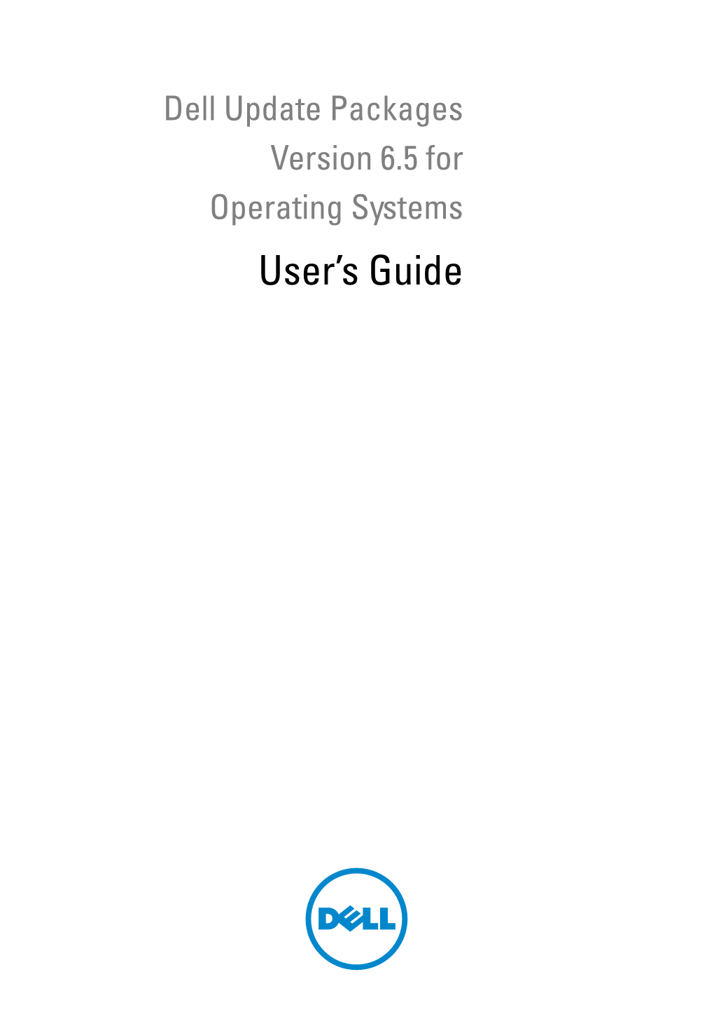 Dell Update Packages Version 6.5 User's Guide