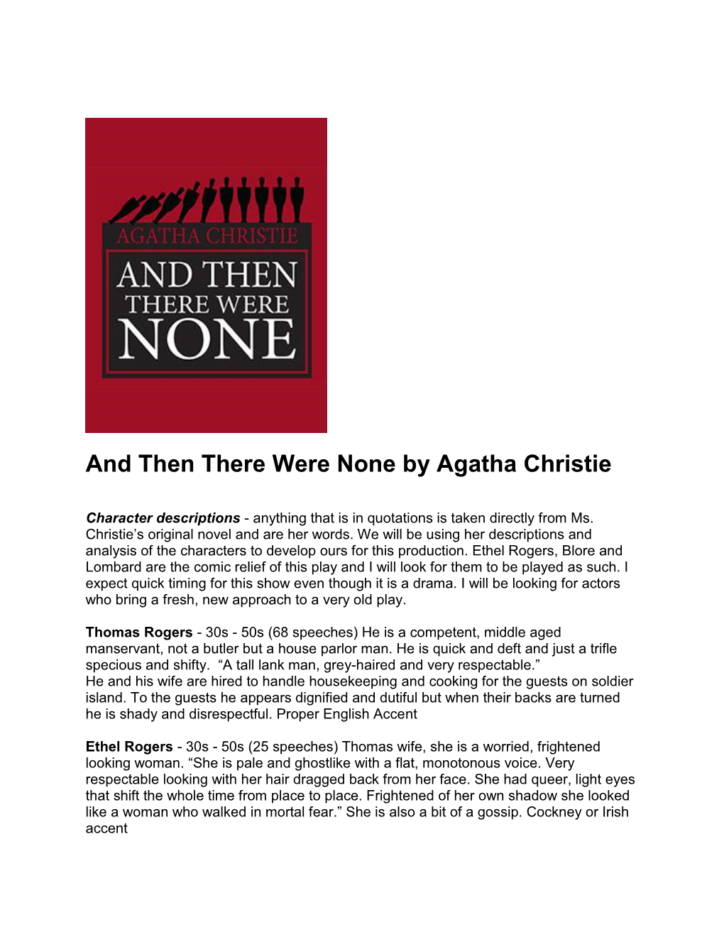 And Then There Were None by Agatha Christie