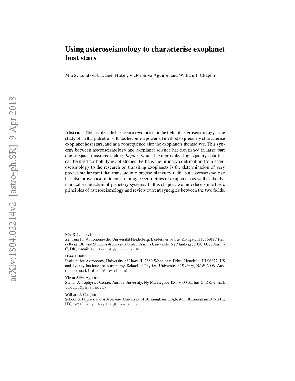 Using Asteroseismology to Characterise Exoplanet Host Stars