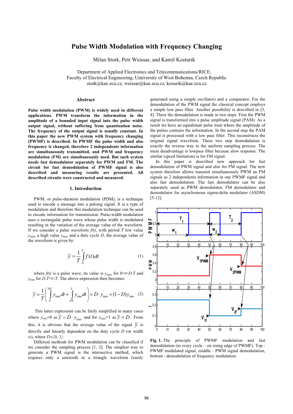 Pulse Width Modulation with Frequency Changing