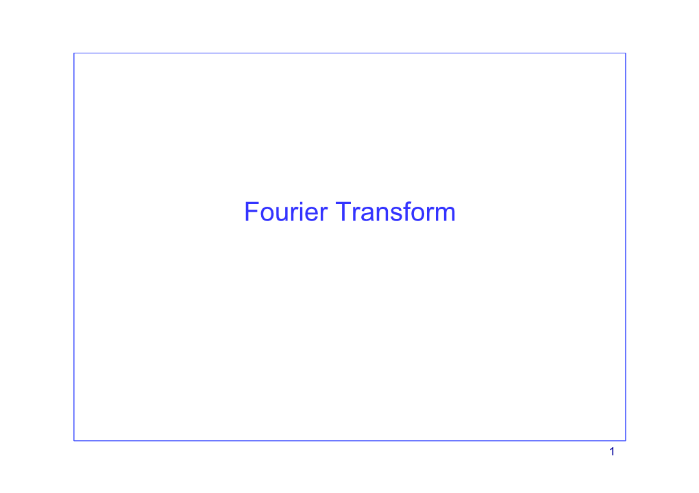 Fourier Transform