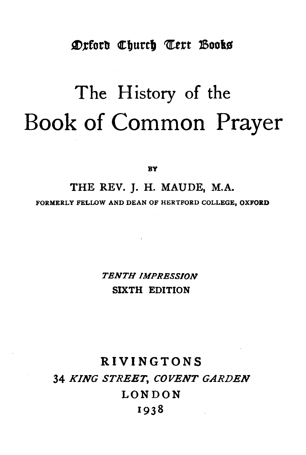 Book of Common Prayer