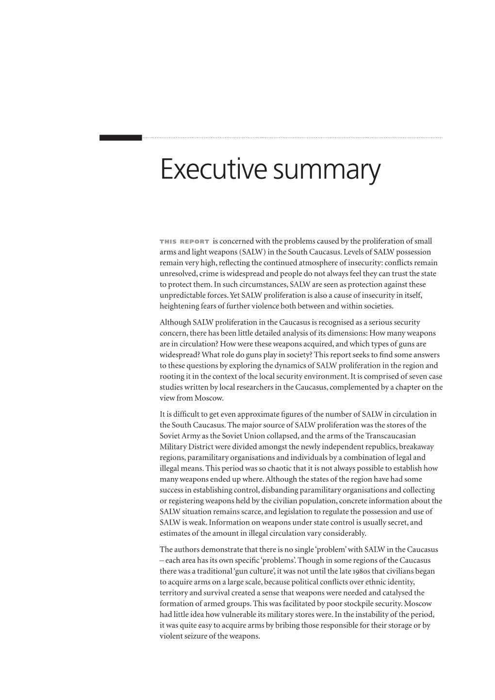 Exec Summary/Web